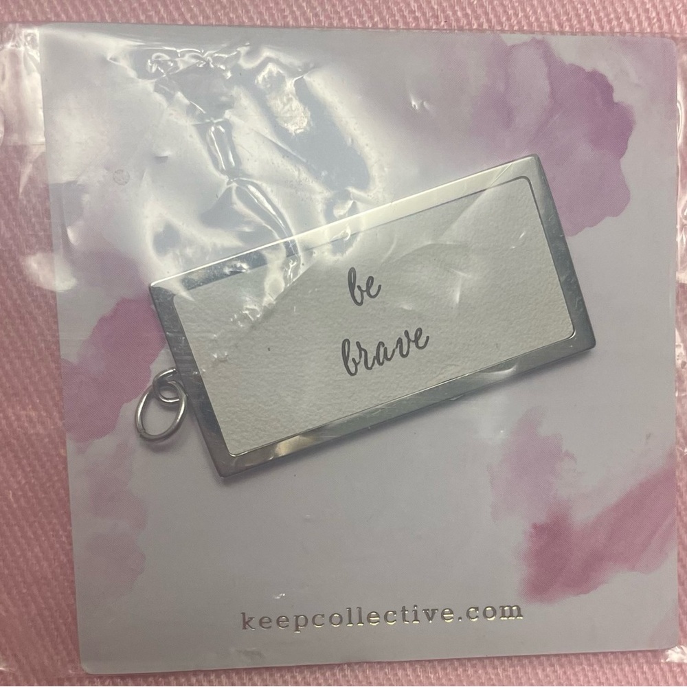 Stella & Dot Silver 'Be Brave' Necklace Charm